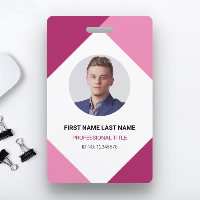 Modern Name and Photo Corporate Employee ID Card Badge (Creator Uploaded)