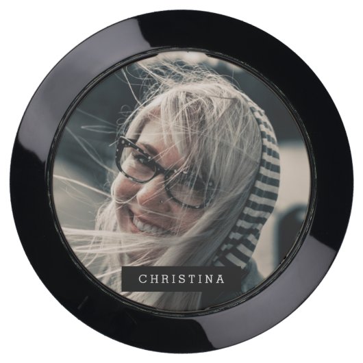 Modern Name Change Your Photo USB Charging Station (Front)