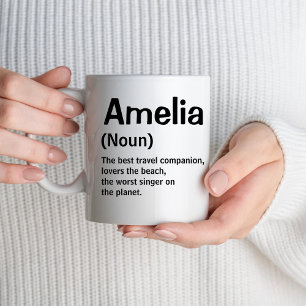 Modern Name Definition Meaning Christmas Gifts Mug