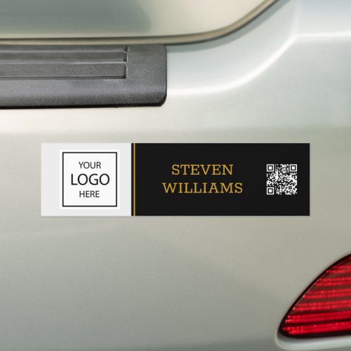 Modern Name  Logo promotion  QR Code Bumper Sticker