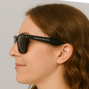 Modern Name | Minimalist Monogram Stylish Trendy Sunglasses