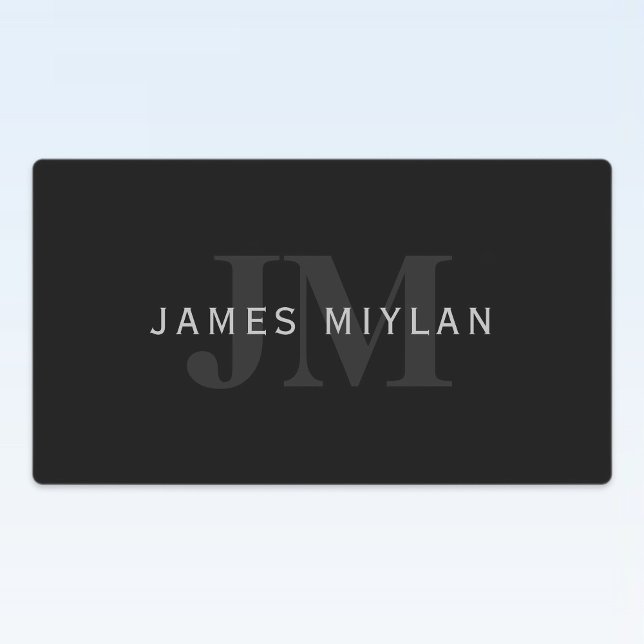 Modern Name & Monogram | Grey & Black Labels (Creator Uploaded)