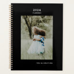 Modern Name Monogram Photo 2022  Planner<br><div class="desc">Personalize this black and white 2022 weekly,  monthly planner with your photo,  name,  and initial.  Ideal gift for yourself and others.</div>