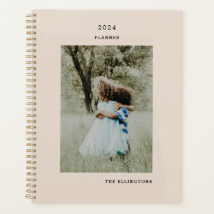 Modern Name Monogram Photo  Planner