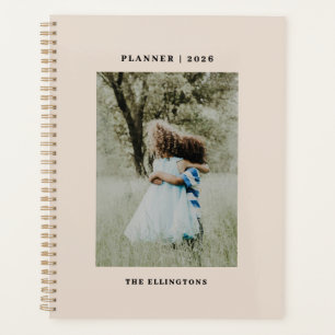 Modern Name Monogram Photo  Planner