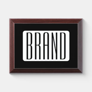 Modern Name or Editable Brand Name for Business Award Plaque