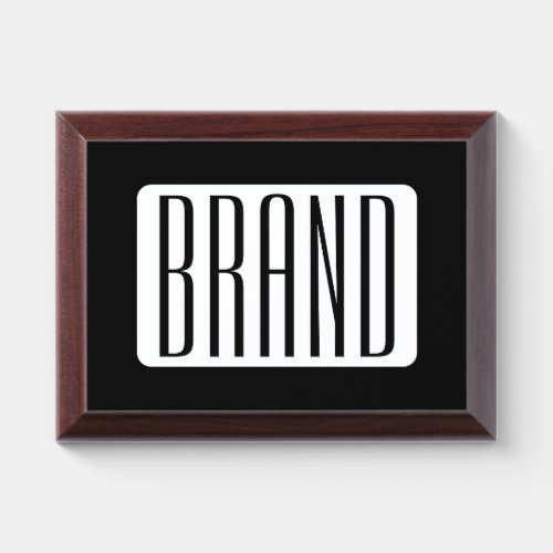 Modern Name or Editable Brand Name for Business  Award Plaque