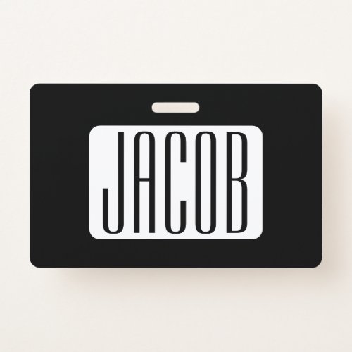 Modern Name or Editable Brand Name for Business  Badge