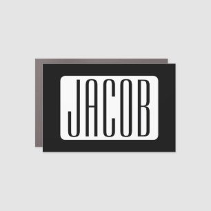 Modern Name or Editable Brand Name for Business Car Magnet