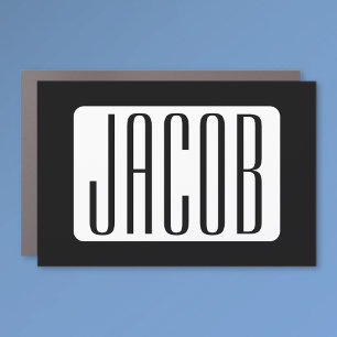 Modern Name or Editable Brand Name for Business  Car Magnet