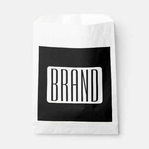 Modern Name or Editable Brand Name for Business  Favor Bag