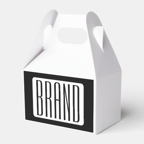 Modern Name or Editable Brand Name for Business  Favor Boxes