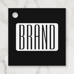 Modern Name or Editable Brand Name for Business Favor Tags