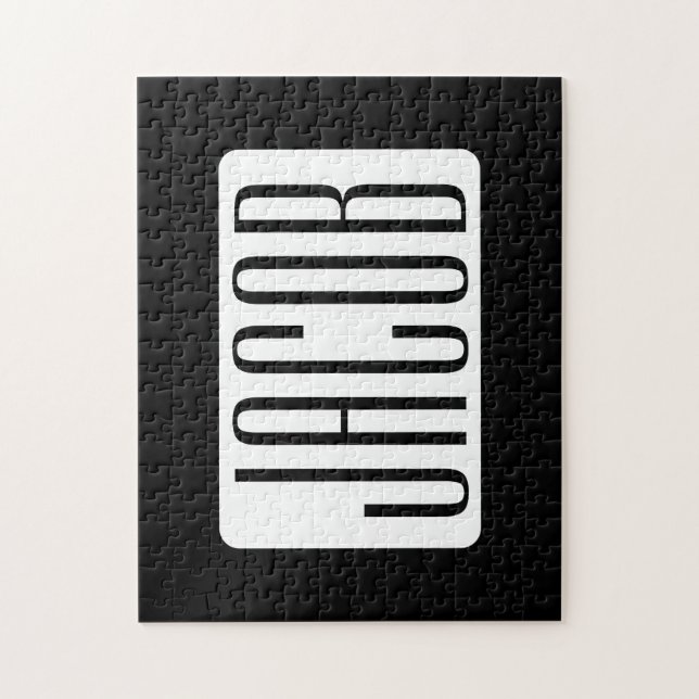 Modern Name or Editable Brand Name for Business  Jigsaw Puzzle (Vertical)