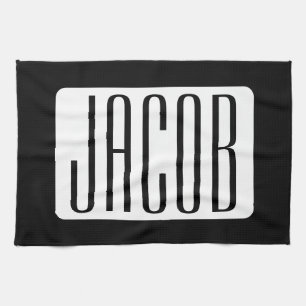 Modern Name or Editable Brand Name for Business Kitchen Towel