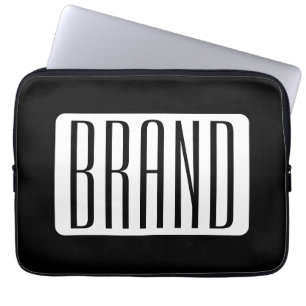Modern Name or Editable Brand Name for Business  Laptop Sleeve