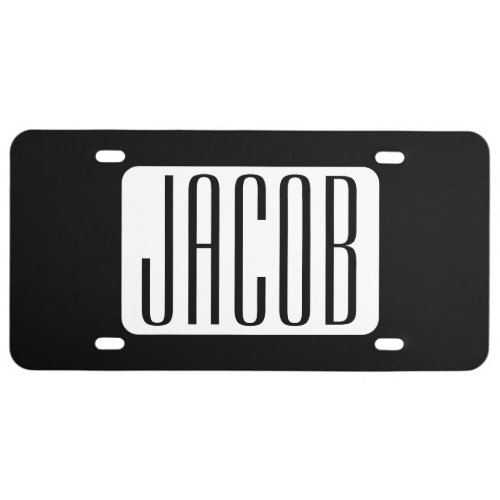 Modern Name or Editable Brand Name for Business  License Plate