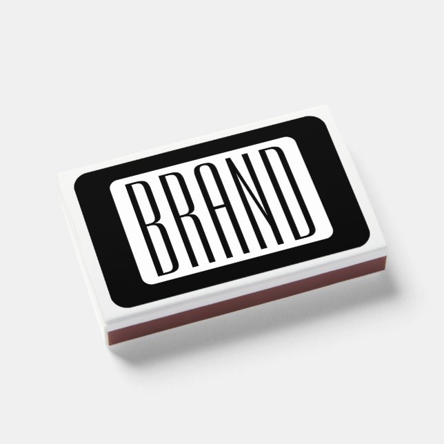 Modern Name or Editable Brand Name for Business  Matchboxes (Front Closed)