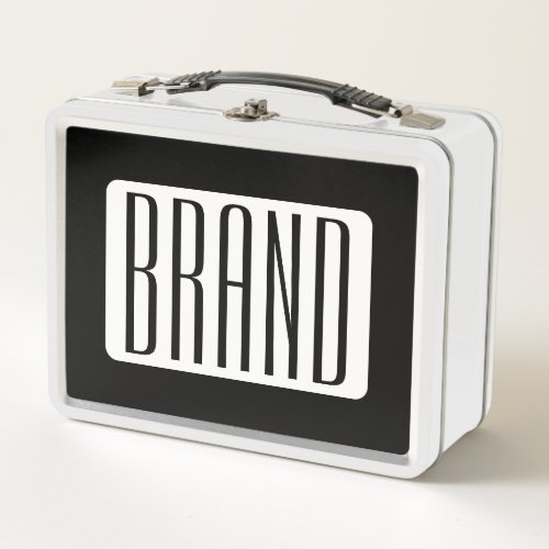 Modern Name or Editable Brand Name for Business  Metal Lunch Box