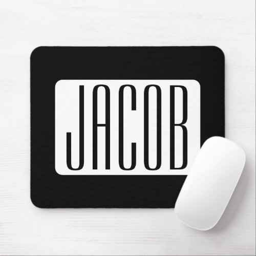 Modern Name or Editable Brand Name for Business  Mouse Pad