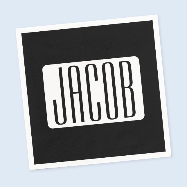 Modern Name or Editable Brand Name for Business  Napkins (Creator Uploaded)