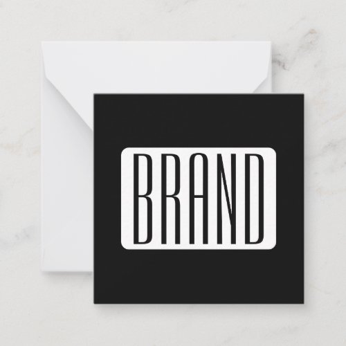 Modern Name or Editable Brand Name for Business  Note Card
