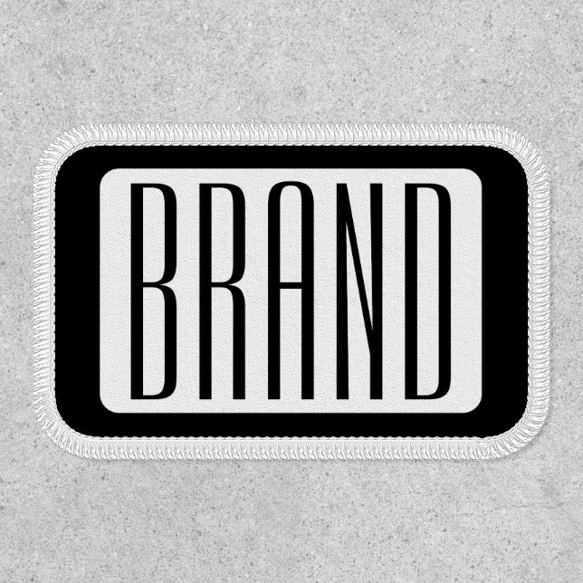 Modern Name or Editable Brand Name for Business  Patch (Front)