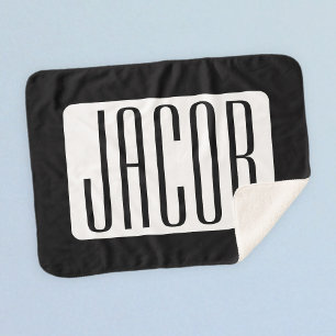 Modern Name or Editable Brand Name for Business Sherpa Blanket