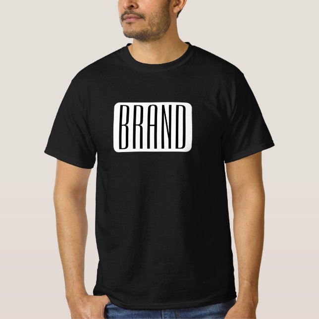 Modern Name or Editable Brand Name for Business  T-Shirt (Front)