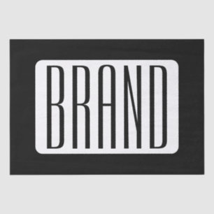 Modern Name or Editable Brand Name for Business  Tissue Paper