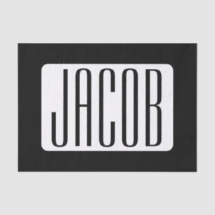 Modern Name or Editable Brand Name for Business Tissue Paper