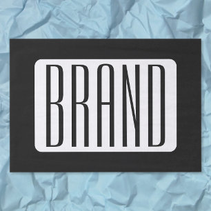 Modern Name or Editable Brand Name for Business  Tissue Paper