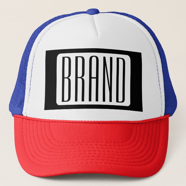 Modern Name or Editable Brand Name for Business  Trucker Hat (Front)