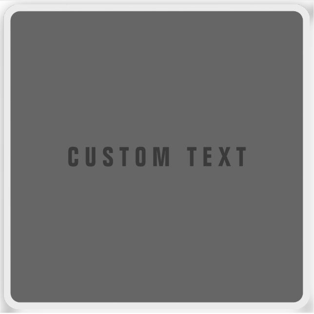 Modern Name or other Text Template | Dark Grey Sticker (Front)