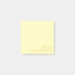 Modern Name (or other text) Yellow Post-it Notes