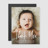 Modern Name Photo Baby Thank you Overlay