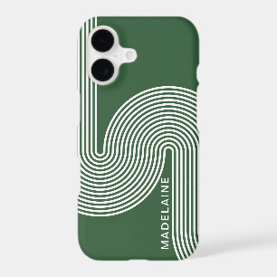 Modern Name Retro Boho Stripes iPhone 17 Case