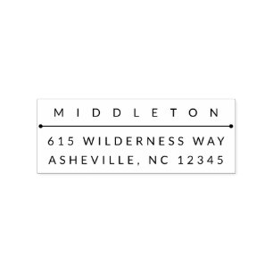 Modern name return address self-inking stamp