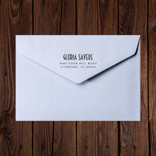 Modern Name & Surname Custom Return Address Rubber Stamp