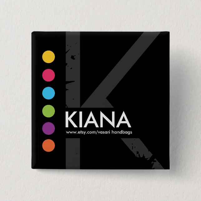 Modern Name Tag Button (Front)