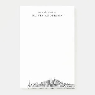 Modern Nashville Professional Gift Personalized Post-it Notes