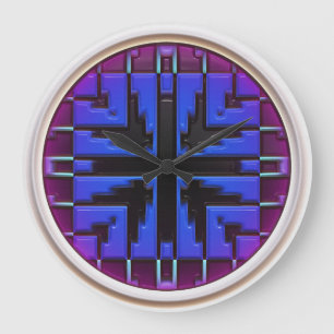 Modern Native American 13 Clock