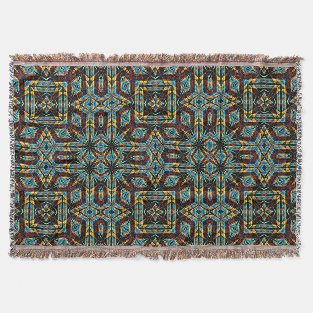 Modern Native American 18 Throw Blanket (Front)