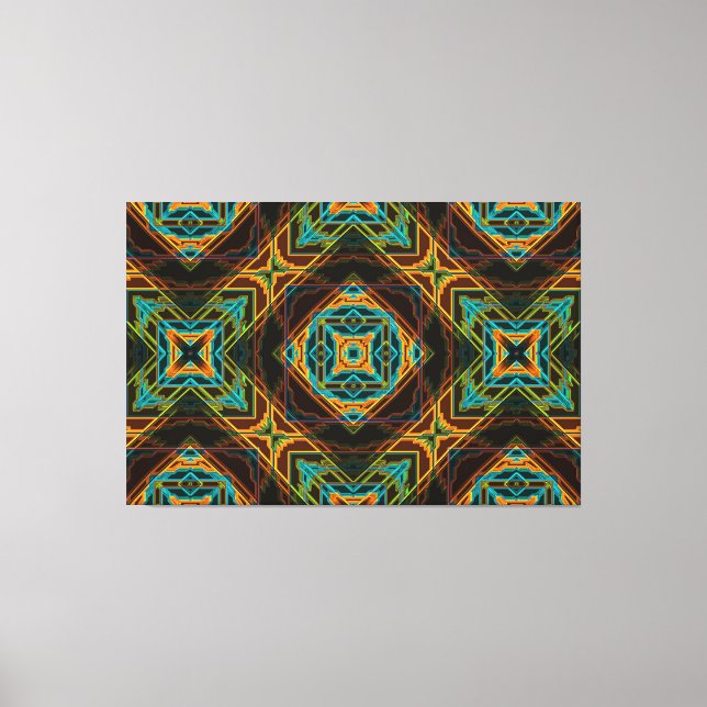 Modern Native American 19 Wrapped Canvas Print (Front)