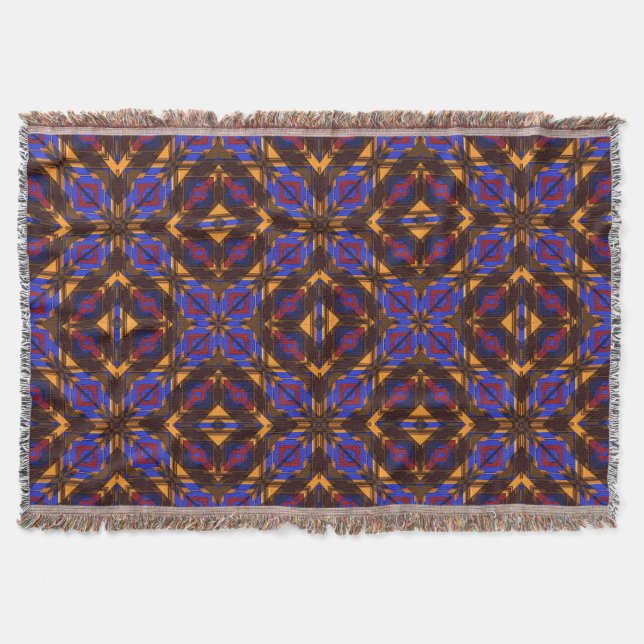 Modern Native American 24 Throw Blanket (Front)