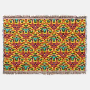 Modern Native American 28 Throw Blanket