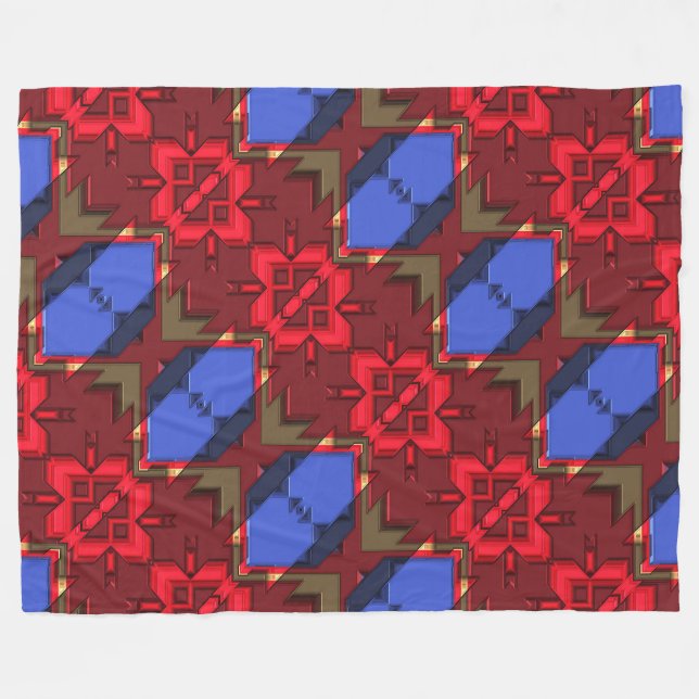 Modern Native American 34 Fleece Blanket (Front (Horizontal))
