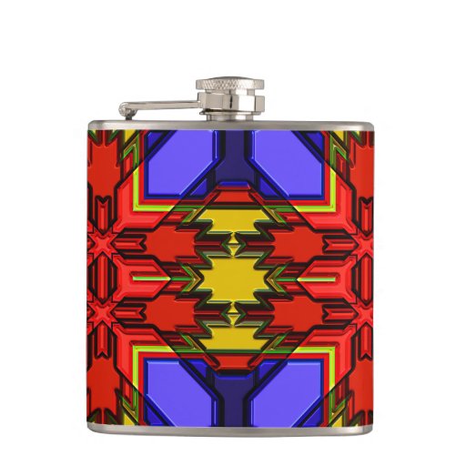 Modern Native American 6 Wrapped Flask | Zazzle