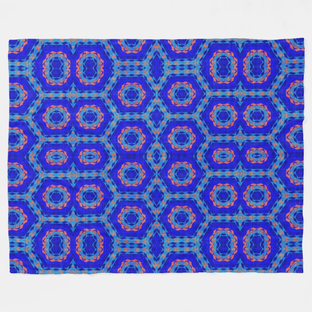 Modern Native American 9 Fleece Blanket (Front (Horizontal))