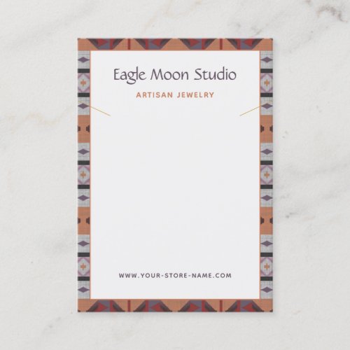 Modern Native Tribal Necklace Jewelry Display Card